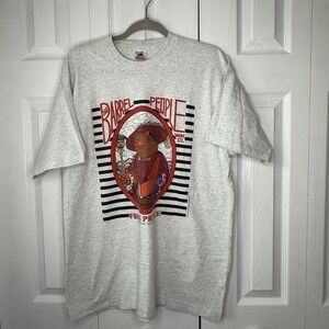 Vintage 90‎ The Barrel People Wine Co. T-shirt White XL Dundee NY Frog